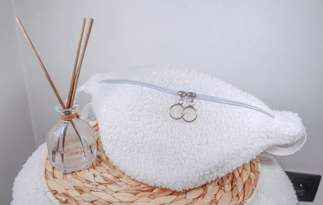 Sac banane Marianne sherpa écru