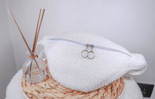 Sac banane Marianne sherpa écru